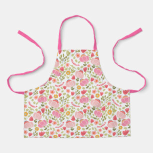Tablier Fleur rose Nom personnalisé Filles Apron