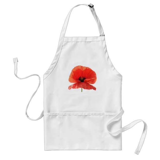 Tablier Fleur rouge (Devant)