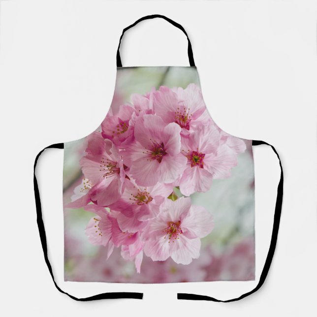 Tablier Fleur Sakura rose, Fleur de cerisier japonaise (Recto)