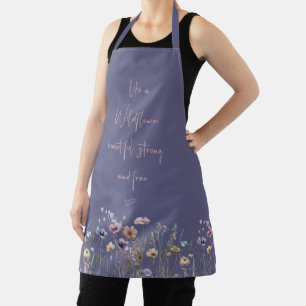 Tablier Fleur sauvage aquarelle colorée