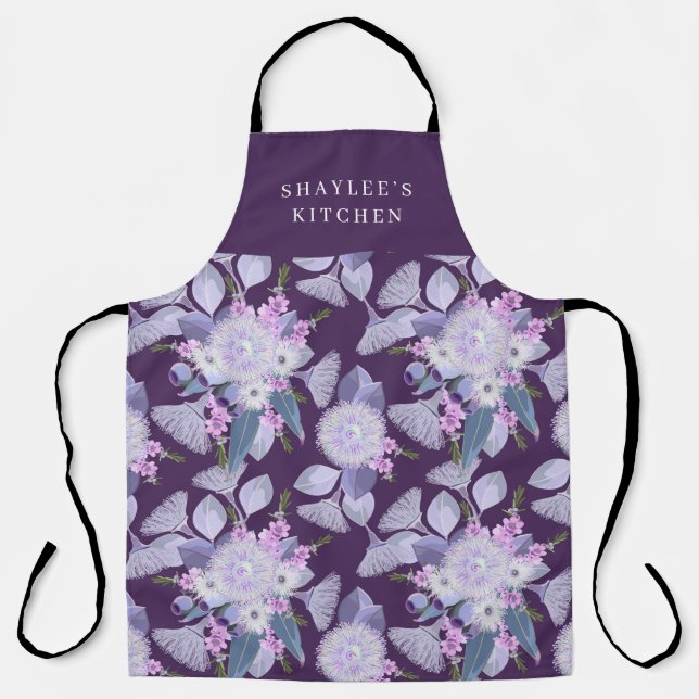 Tablier Fleur sauvage australien sur mesure (Recto)