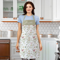 Fleur sauvage Floral personnalisé Monogramme tabli