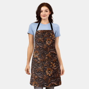 Tablier Fleurs Brown Western Cowgirl