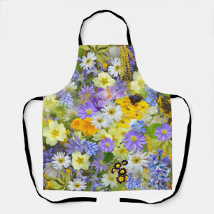 Tablier Fleurs de marguerite, de primevère, de jonquille