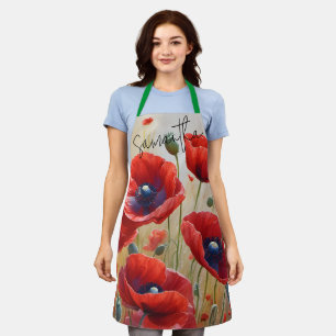 Tablier Fleurs de pavot Blossom Personnalisé Nouveauté Cui