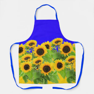 Tablier Fleurs de soleil - Liberté Ukraine Paix drapeau u