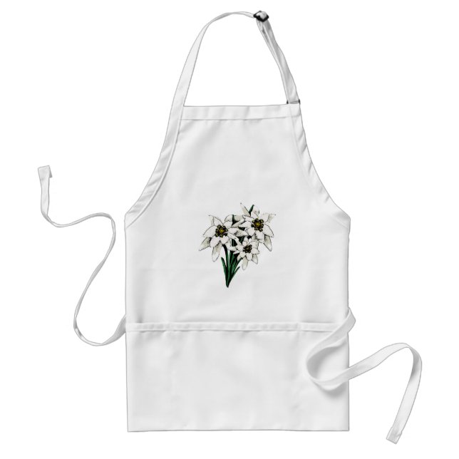 Tablier Fleurs Edelweiss (Devant)