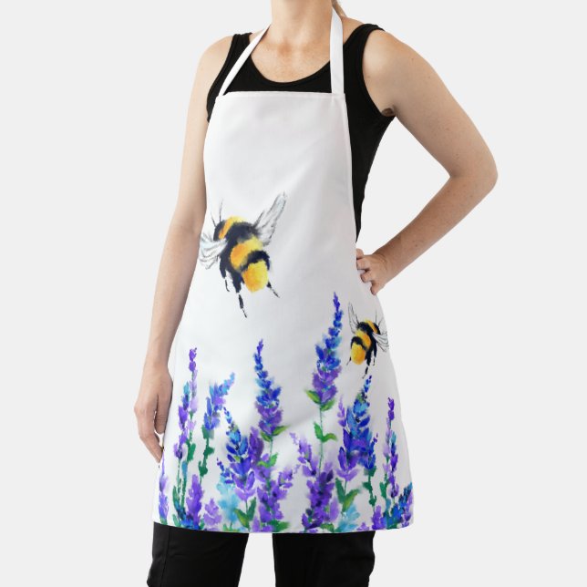 Tablier Fleurs et abeilles - Couleurs personnalisées (Insitu)