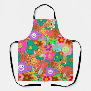 Tablier Fleurs hippies Boho Super rétros