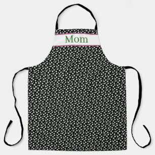 Tablier Fleurs joyeuses noires