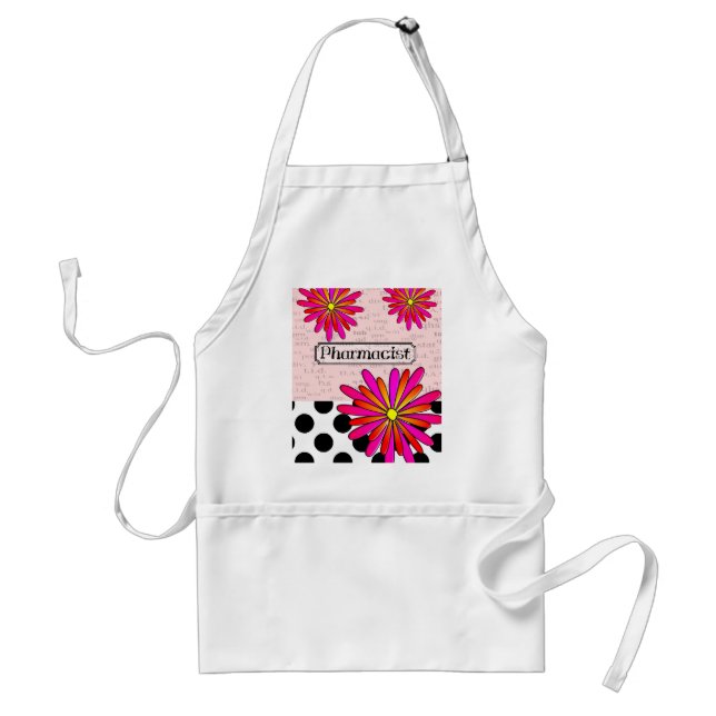 Tablier Fleurs lunatiques de pharmacien (Devant)