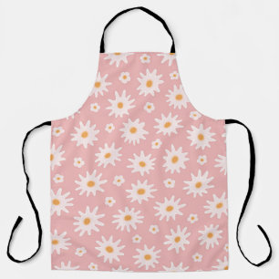 Tablier Fleurs marguerites sans couture motif. Fond floral