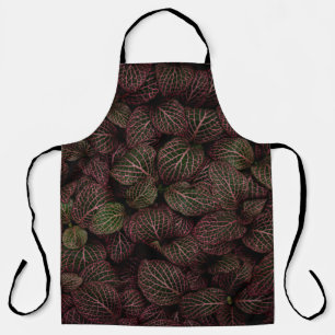 TABLIER FLEURS MAROON PETALED