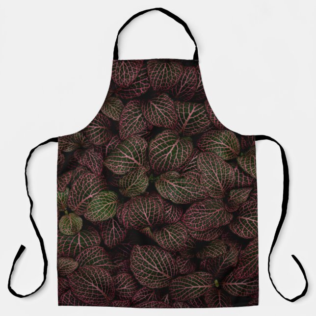 TABLIER FLEURS MAROON PETALED (Recto)