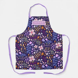 Tablier Fleurs Modernes Fleurs Sauvages Féminin Élégant St
