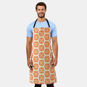 Tablier Fleurs Oranges, Motif De Fleurs, Motif Floral