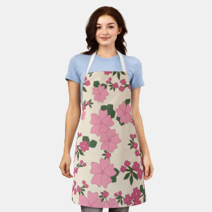Tablier Fleurs Roses, Motif Floral, Motif De Fleurs