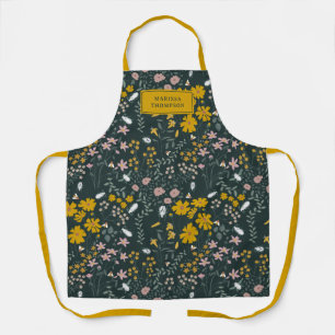 Tablier Fleurs sauvages bohémiens de la moutarde