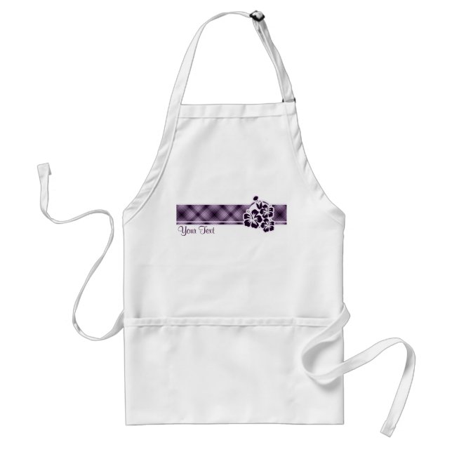 Tablier Fleurs tropicales violettes (Devant)