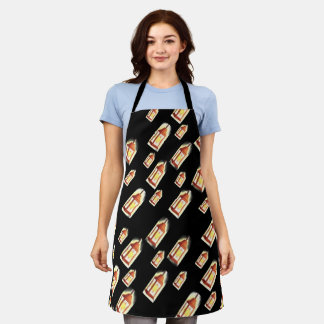 Tablier Floating Lantern Glow Apron-Cozy Aesthetic Design