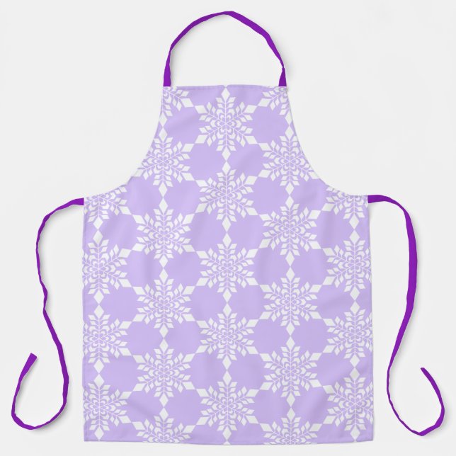 Tablier Flocon de neige blanc (Recto)