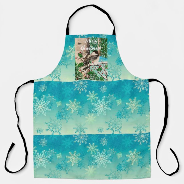 Tablier flocon de neige mésange (Recto)