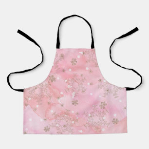 Tablier Flocons de neige rose Noël Motif Boho