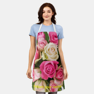 Tablier Floral Elegance – Cute Flower Apron for Kit