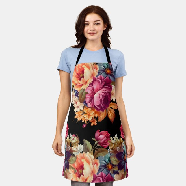 Tablier Floral Fille moderne (Porté)