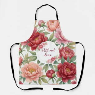 Tablier floral Petit mot doux