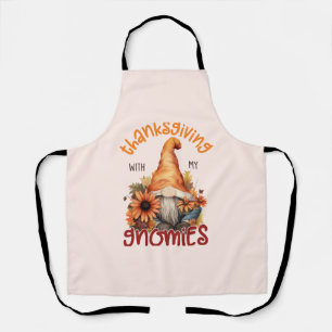 Tablier Floral Thanksgiving avec mes Gnomies