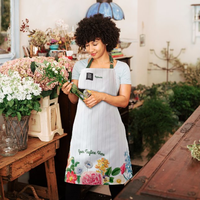 Tablier Flore Boutique Floriste Fleur Bordure (Créateur téléchargé)