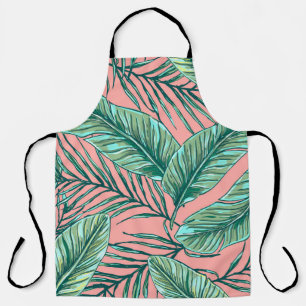 Tablier Flore de la jungle tropicale : Palm Feuille Motif