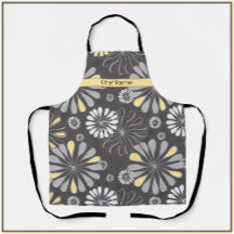 Flore gris et jaune tendance
