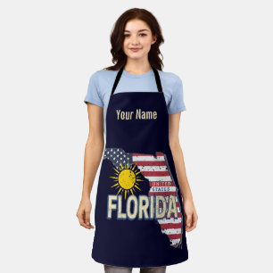 Tablier Floride États-Unis Carte Retro Vintage USA