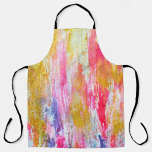 Tablier Flux Abstraits de peintures au mur. Texte moderne