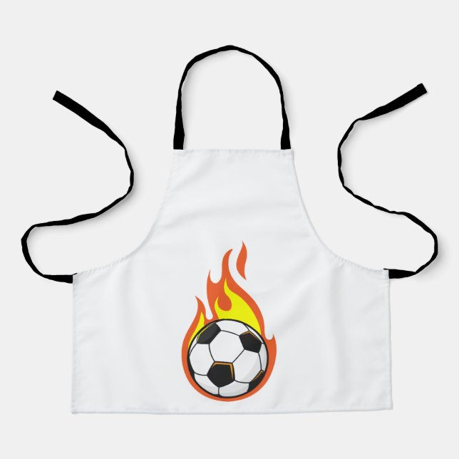 Tablier Football en feu (Recto)