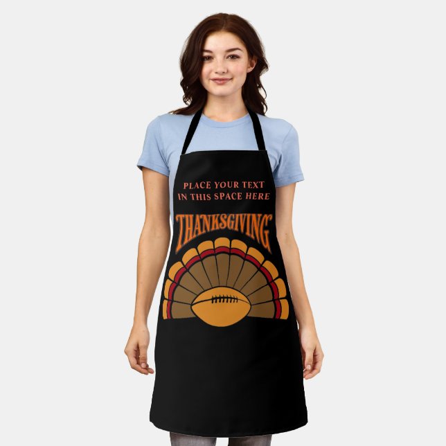 Tablier Football Turquie cadeau personnalisé Thanksgiving (Porté)