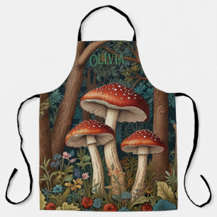 Tablier Forêt de champignons élégante rétro