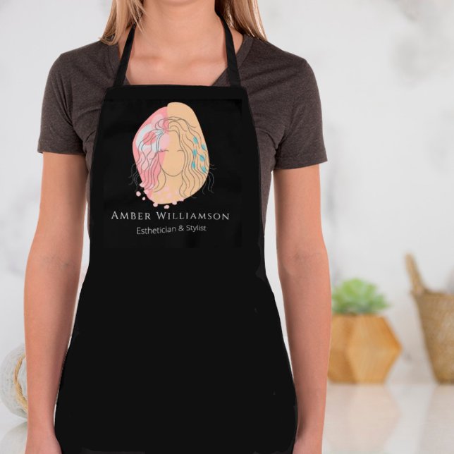 Tablier Formes Abstraites modernes Boho Orange Rose Woman  (Créateur téléchargé)