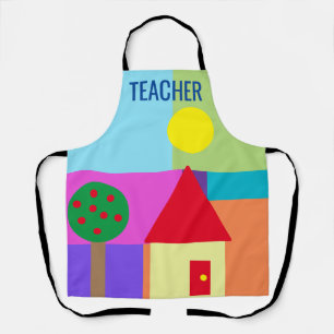 Tablier Formes colorées Apron enseignant de l'école