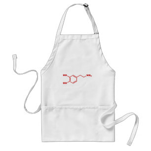 Tablier Formule chimique moléculaire de dopamine