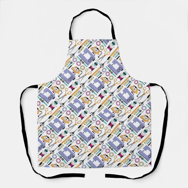 Tablier Fournitures et outils de couture modernes Motif (Recto)