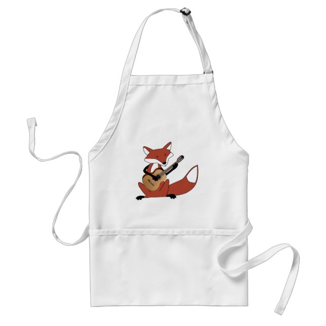 Tablier Fox jouant la guitare (Devant)