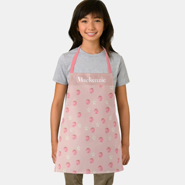 Tablier Fraise mignonne personnalisée Berry Sweet Kids (Insitu)