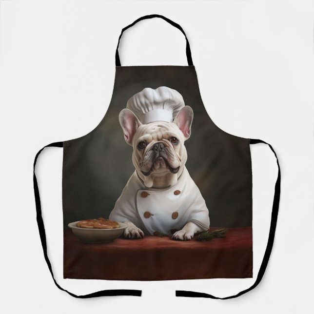 Tablier Français Chef Bulldog Frenchie (Recto)