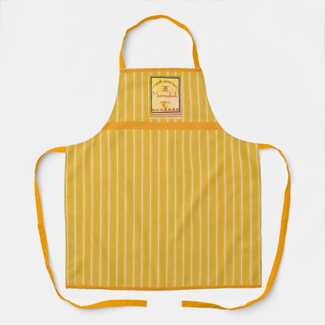 Tablier France Provence Marmalade Orange Stripes Tripes (Recto)