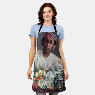Tablier Frederic Bazille - Jeune Femme avec Pivoines