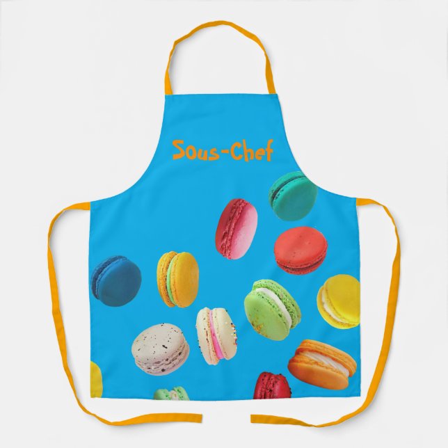 Tablier "French Macarons" personnalisable (Recto)