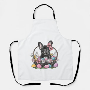 Tablier Frenchie Chien de Pâques Frenchie Chien Œufs Dessi